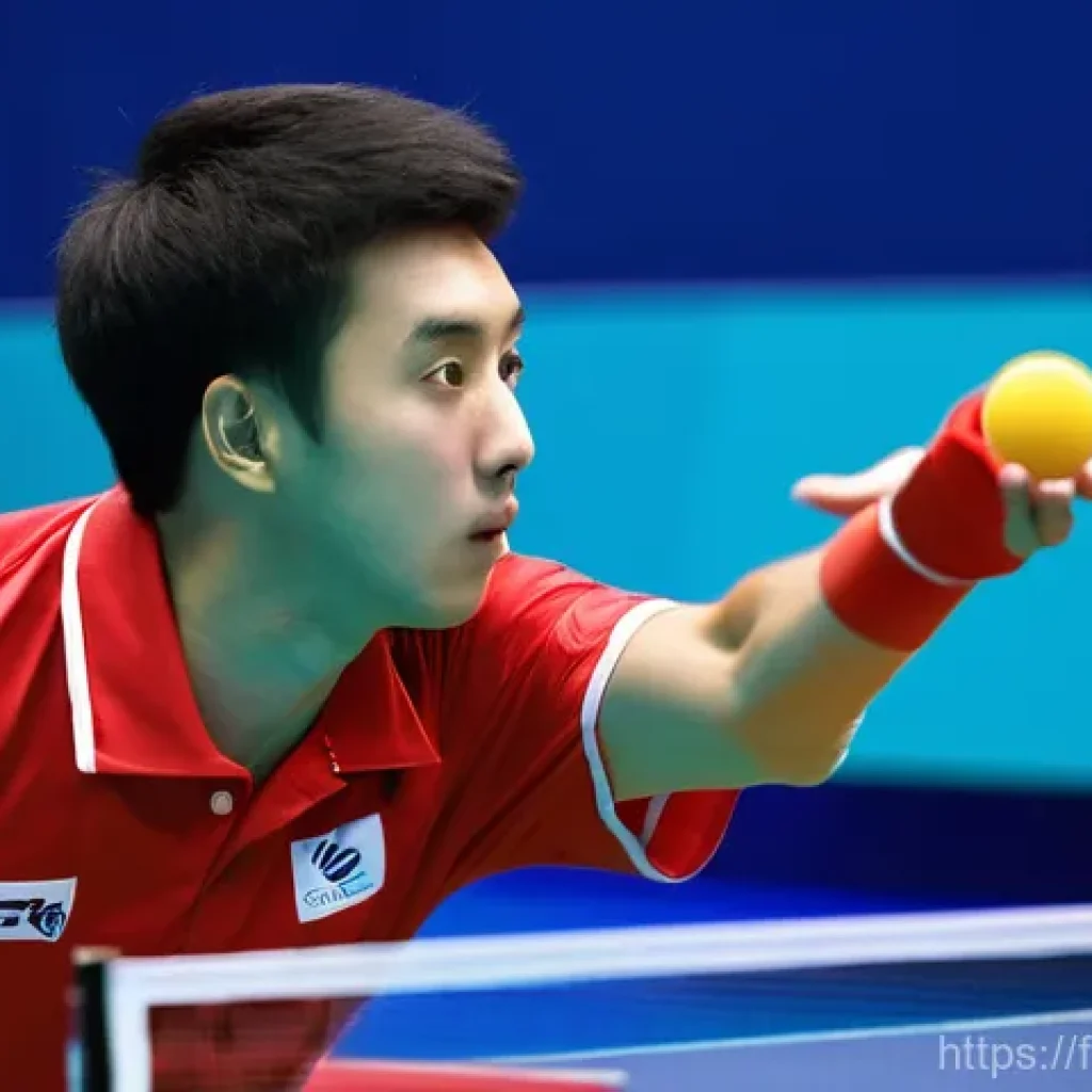 탁구 펜홀더와 쉐이크핸드 라켓 비교 - **Prompt 1: The Versatility of the Shakehand Grip**
    "A dynamic, high-resolution shot of a male t...