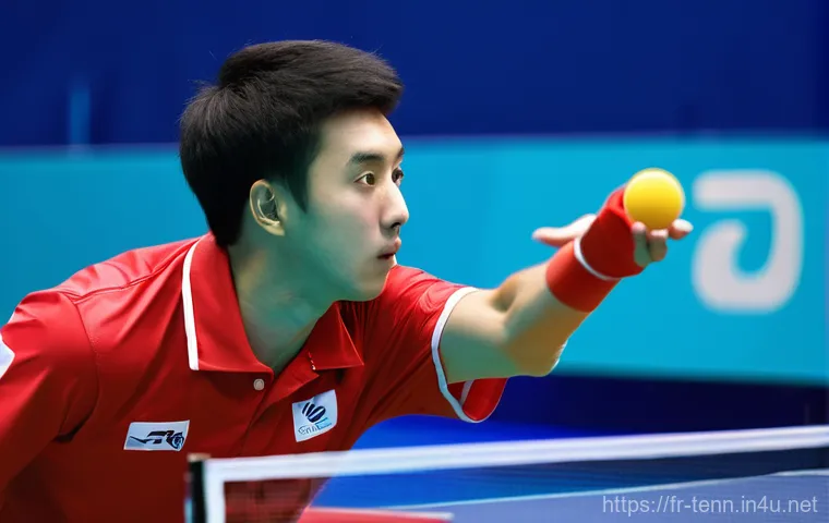 탁구 펜홀더와 쉐이크핸드 라켓 비교 - **Prompt 1: The Versatility of the Shakehand Grip**
    "A dynamic, high-resolution shot of a male t...