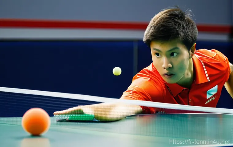 탁구 펜홀더와 쉐이크핸드 라켓 비교 - **Prompt 1: The Versatility of the Shakehand Grip**
    "A dynamic, high-resolution shot of a male t...