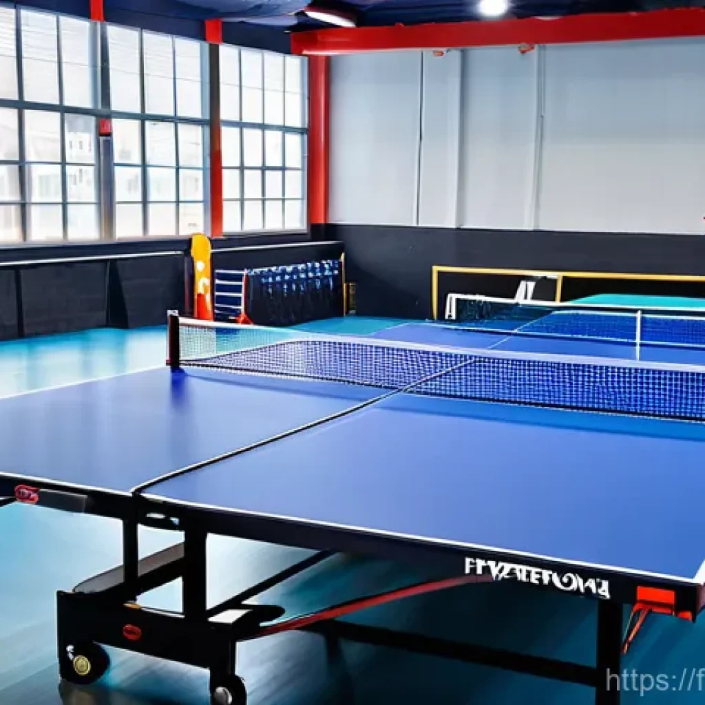 탁구 연습실 위치 정보 - **Prompt 1: Vibrant French Table Tennis Club**
    "A lively indoor table tennis club in France, bus...