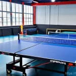 탁구 연습실 위치 정보 - **Prompt 1: Vibrant French Table Tennis Club**
    "A lively indoor table tennis club in France, bus...