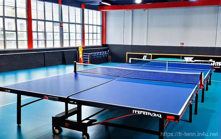 탁구 연습실 위치 정보 - **Prompt 1: Vibrant French Table Tennis Club**
    "A lively indoor table tennis club in France, bus...