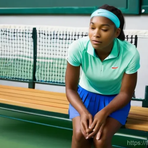 테니스 토너먼트 준비 팁 - **Prompt 1: Focused Visualization Before a Match**
    "A professional tennis player, appearing calm...